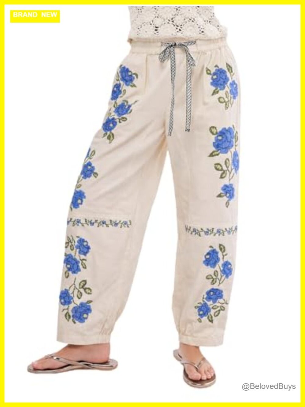 Kedera Mid Rise Barrel Jeans Women Embroidered Wide Leg Denim Pants Boyfriend